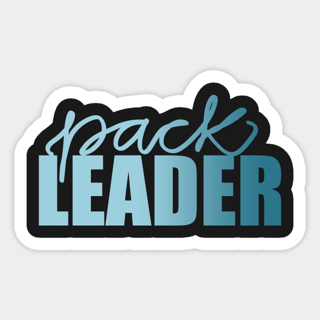 Pack Leader - Blue Sticker by BrendaCavalcanti